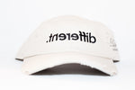 Distressed 'Stone(Beige)' '.tnereffid' (Different) Dad Hat