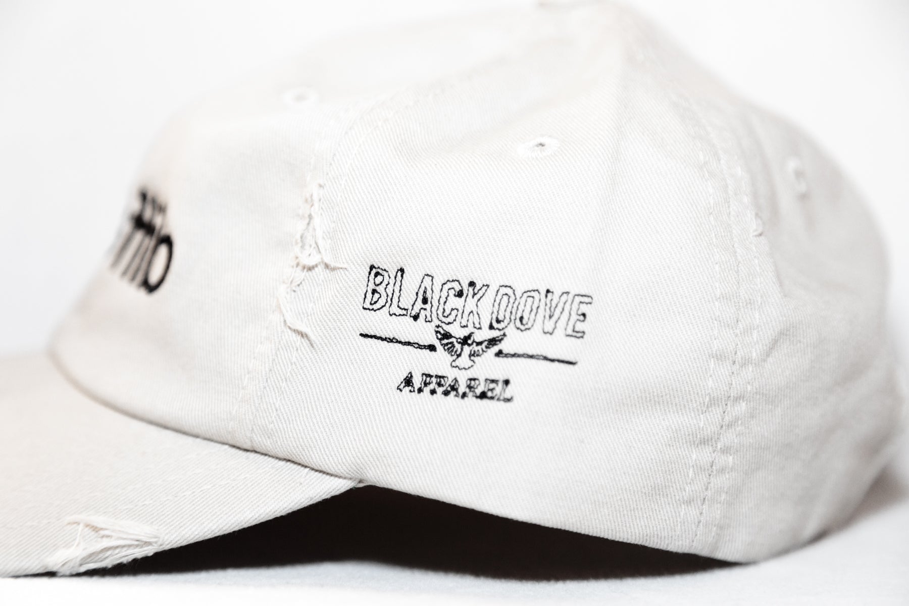 Distressed 'Stone(Beige)' '.tnereffid' (Different) Dad Hat